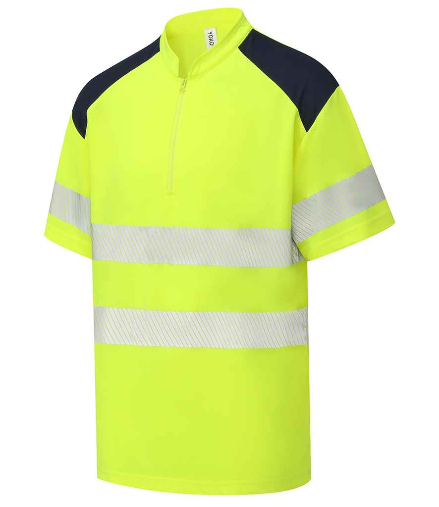 Yoko Mandarin Collar Zip Piqué Polo Shirt - PenCarrie